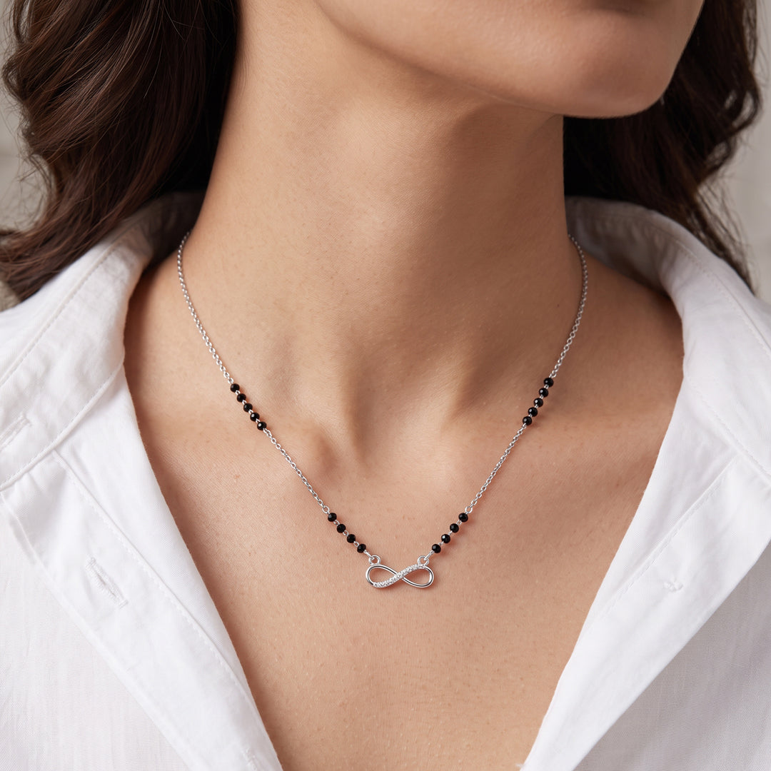 Inifinity Gleam Silver Mangalsutra