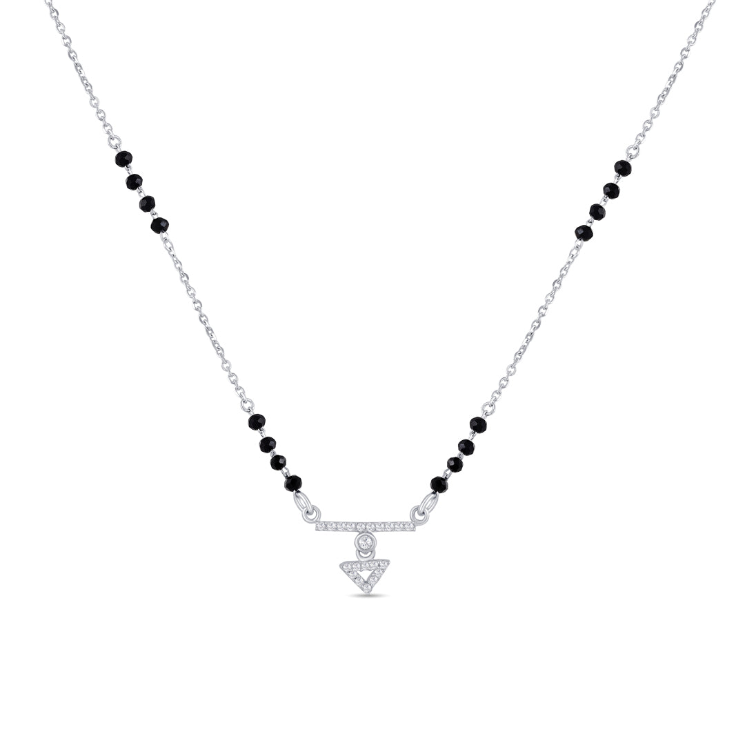 Geometry Grace Silver Mangalsutra