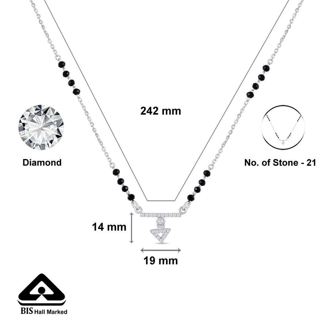 Geometry Grace Silver Mangalsutra