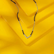 Angular Spark Silver Mangalsutra