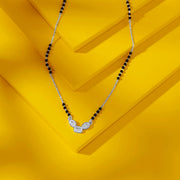 Studded Geometry Silver Mangalsutra