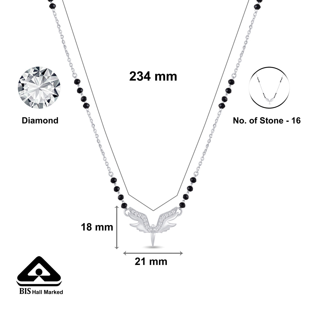 Wings of Grace Silver Mangalsutra