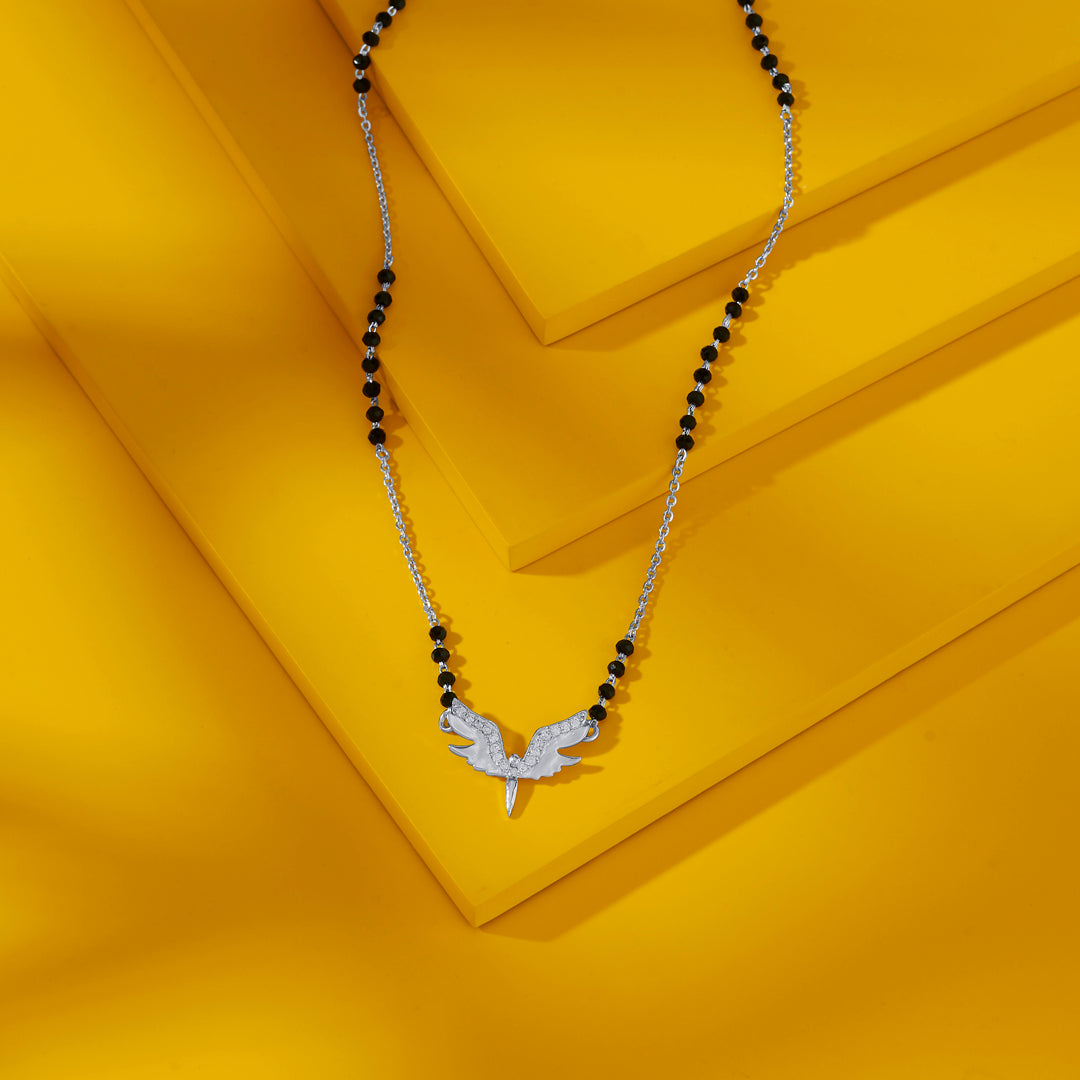 Wings of Grace Silver Mangalsutra