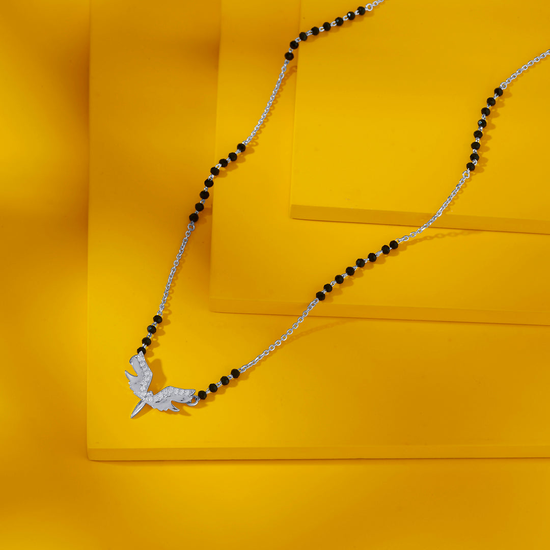 Wings of Grace Silver Mangalsutra
