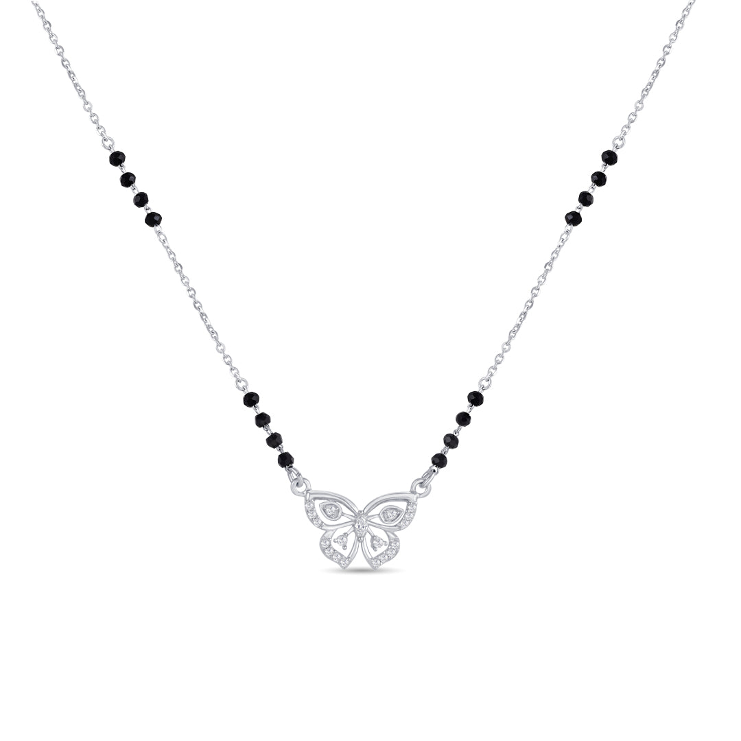 Wings of Beauty Silver Mangalsutra