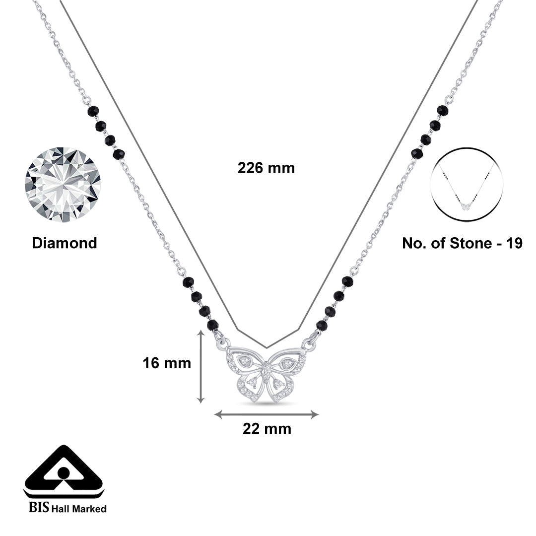 Wings of Beauty Silver Mangalsutra