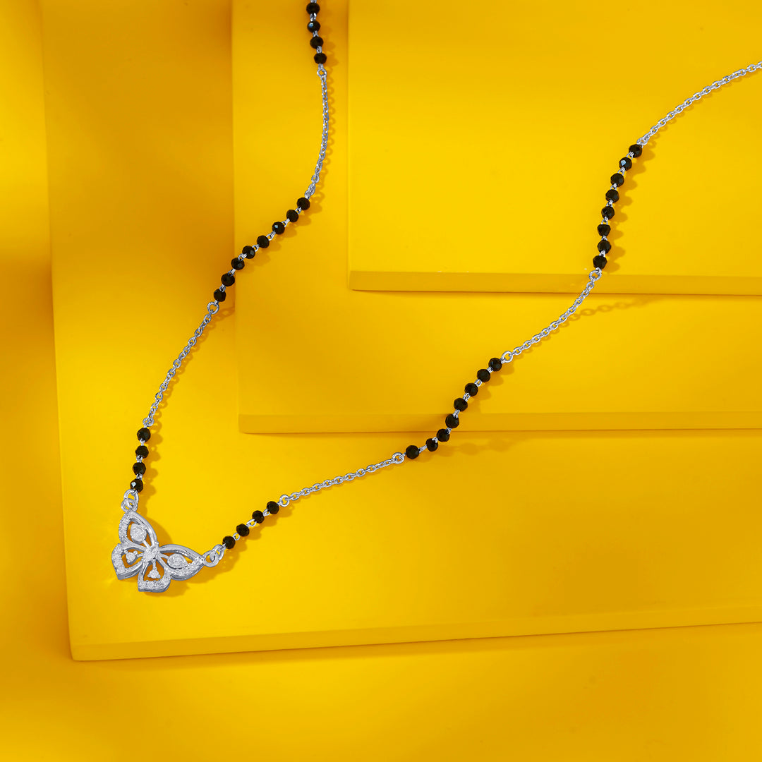 Wings of Beauty Silver Mangalsutra