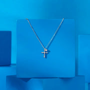 Faith and Prayer Modern Silver Necklace