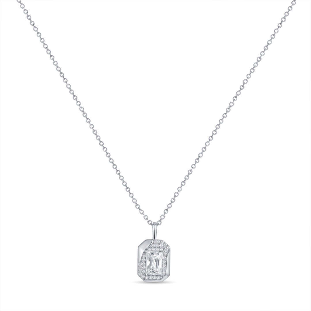 Eternal Poise Modern Silver Necklace
