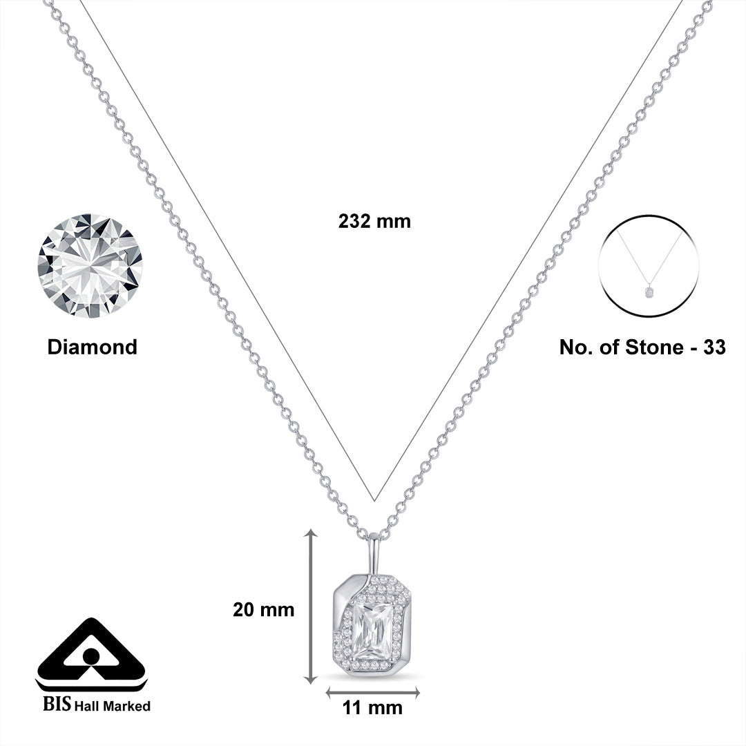 Eternal Poise Modern Silver Necklace