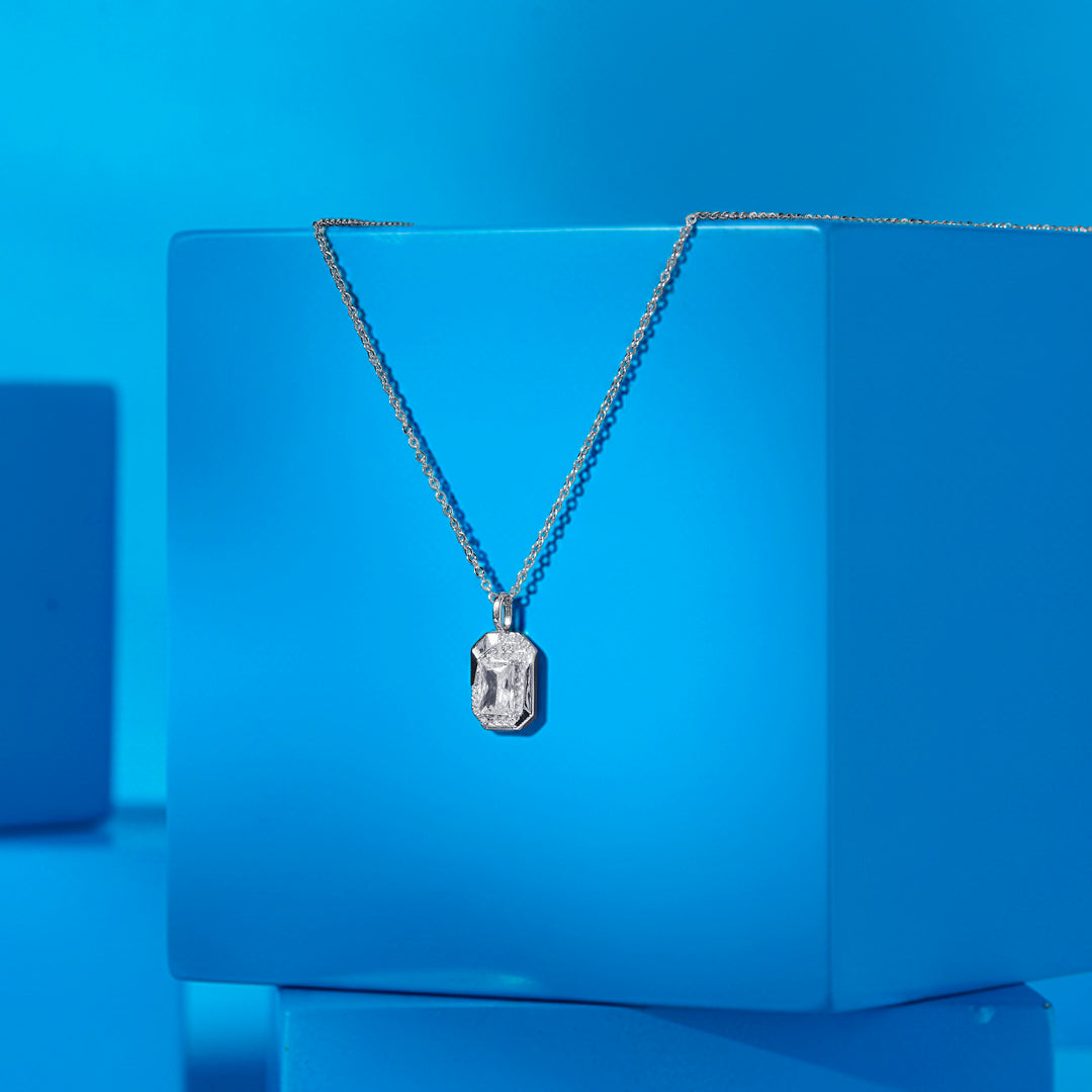 Eternal Poise Modern Silver Necklace
