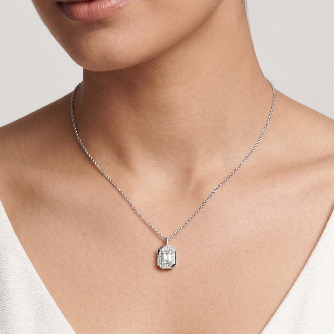 Eternal Poise Modern Silver Necklace