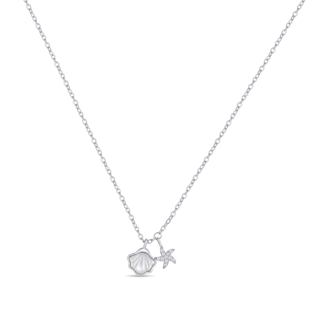 Ocean Vibes Modern Silver Necklace