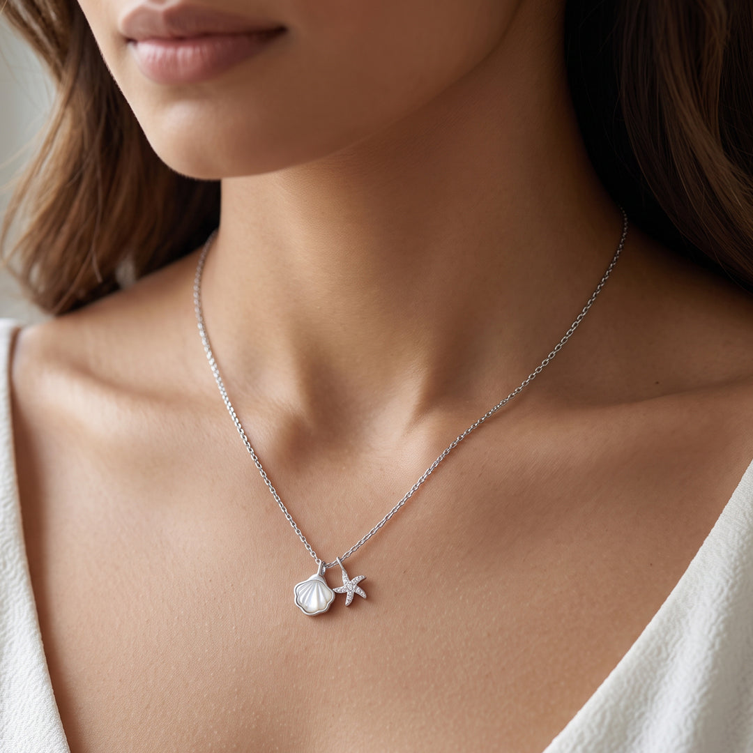 Ocean Vibes Modern Silver Necklace