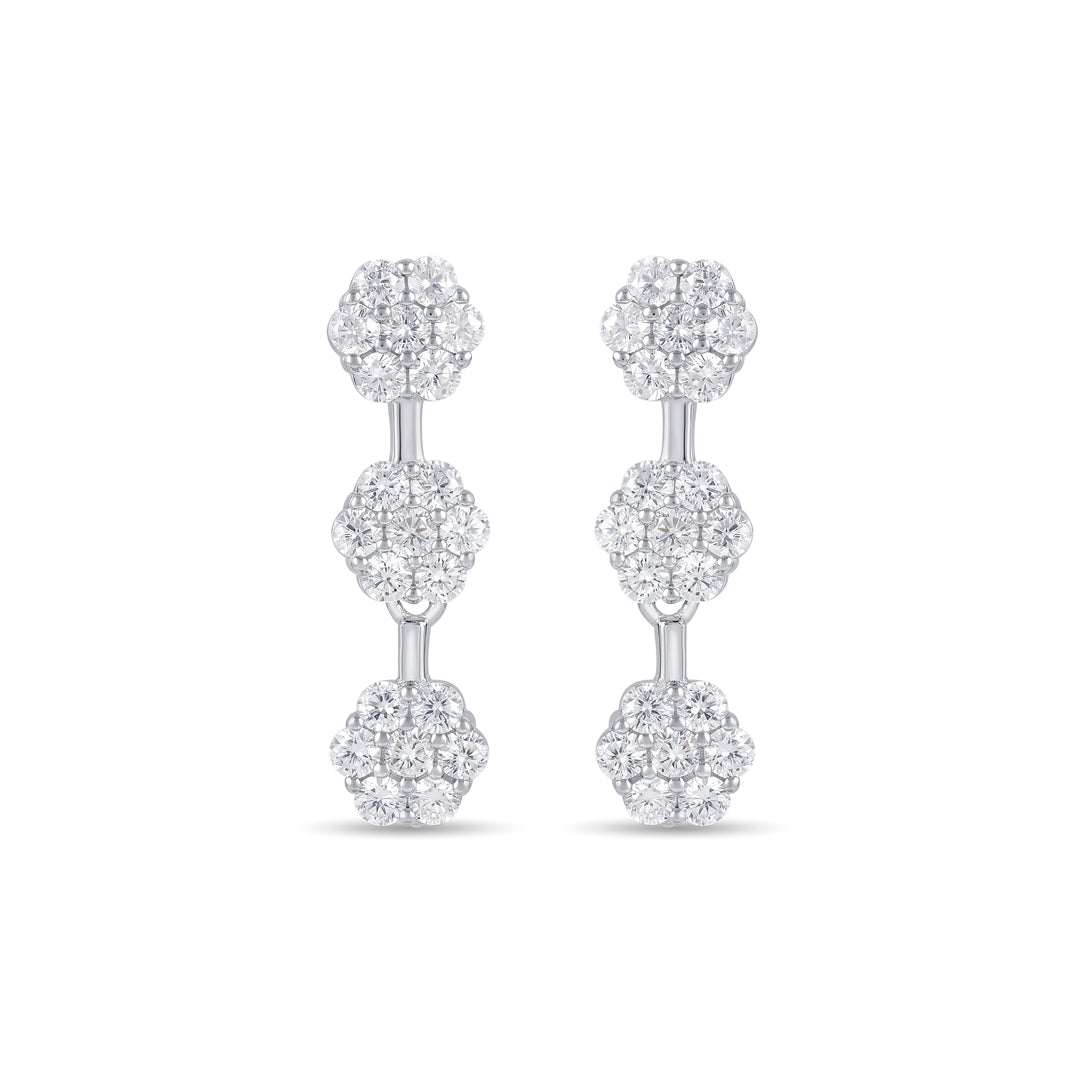 Floral Links Silver Necklace set