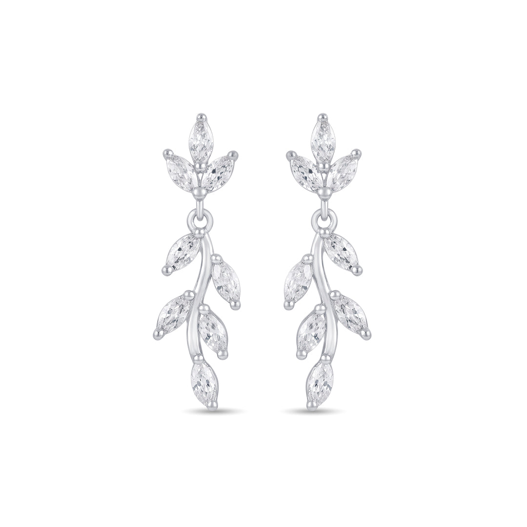 White Jasmine Silver Necklace set