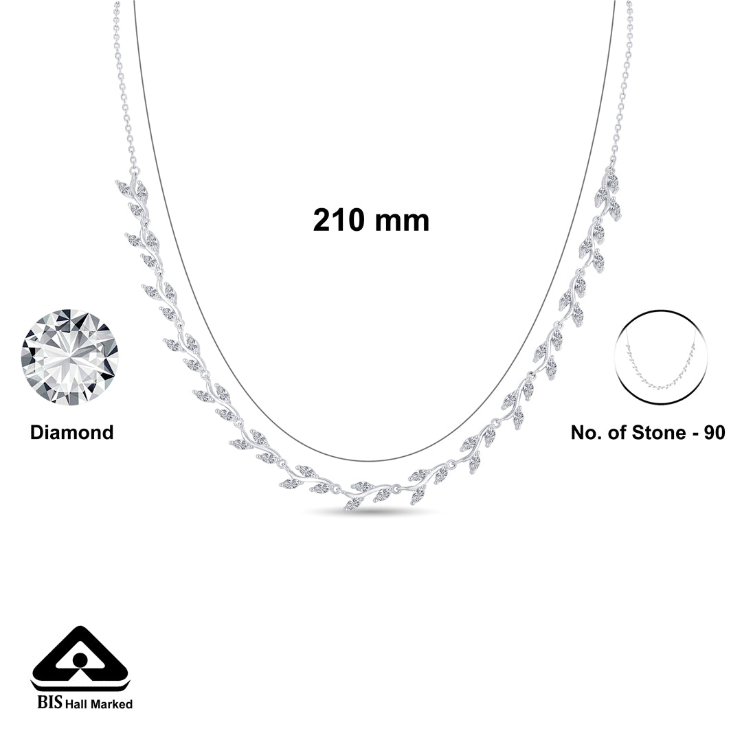 White Jasmine Silver Necklace set