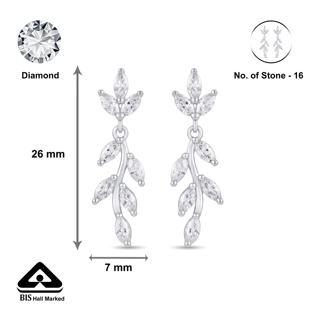 White Jasmine Silver Necklace set