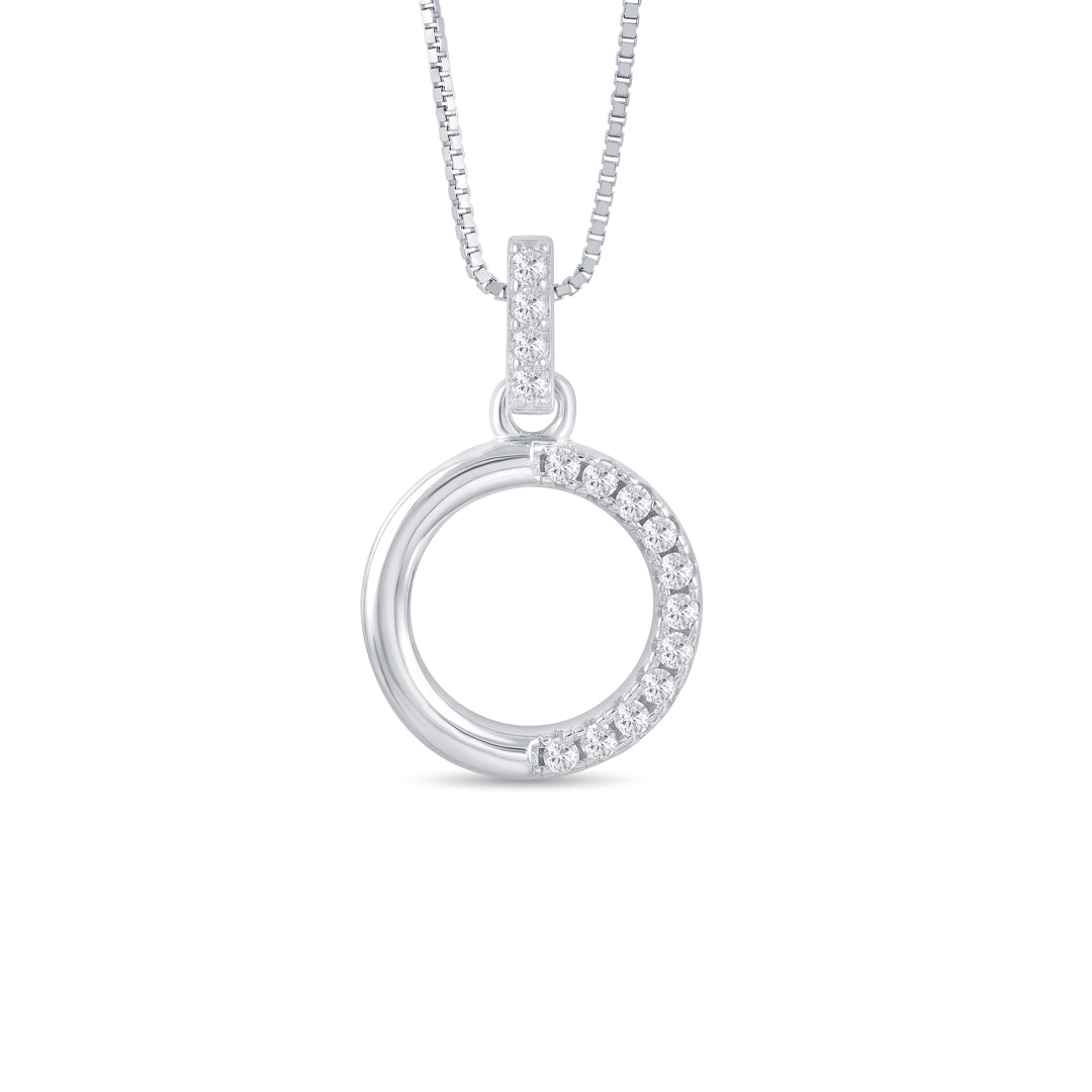 Oval Gleam Silver Pendant