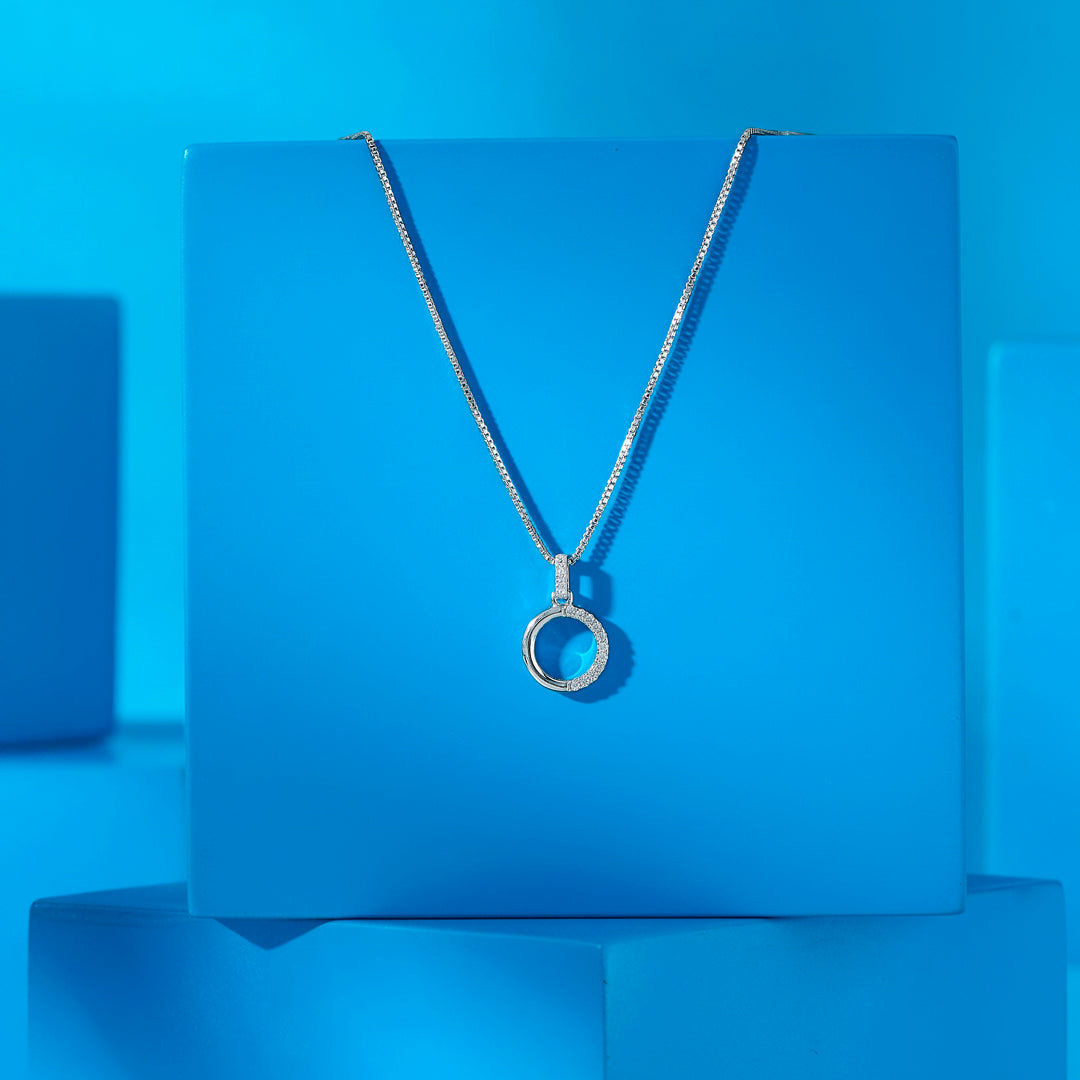 Oval Gleam Silver Pendant