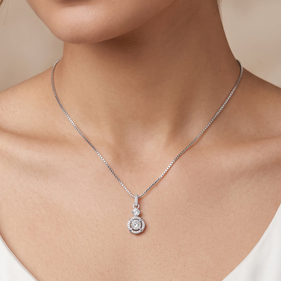 Shiny Spark Silver Pendant
