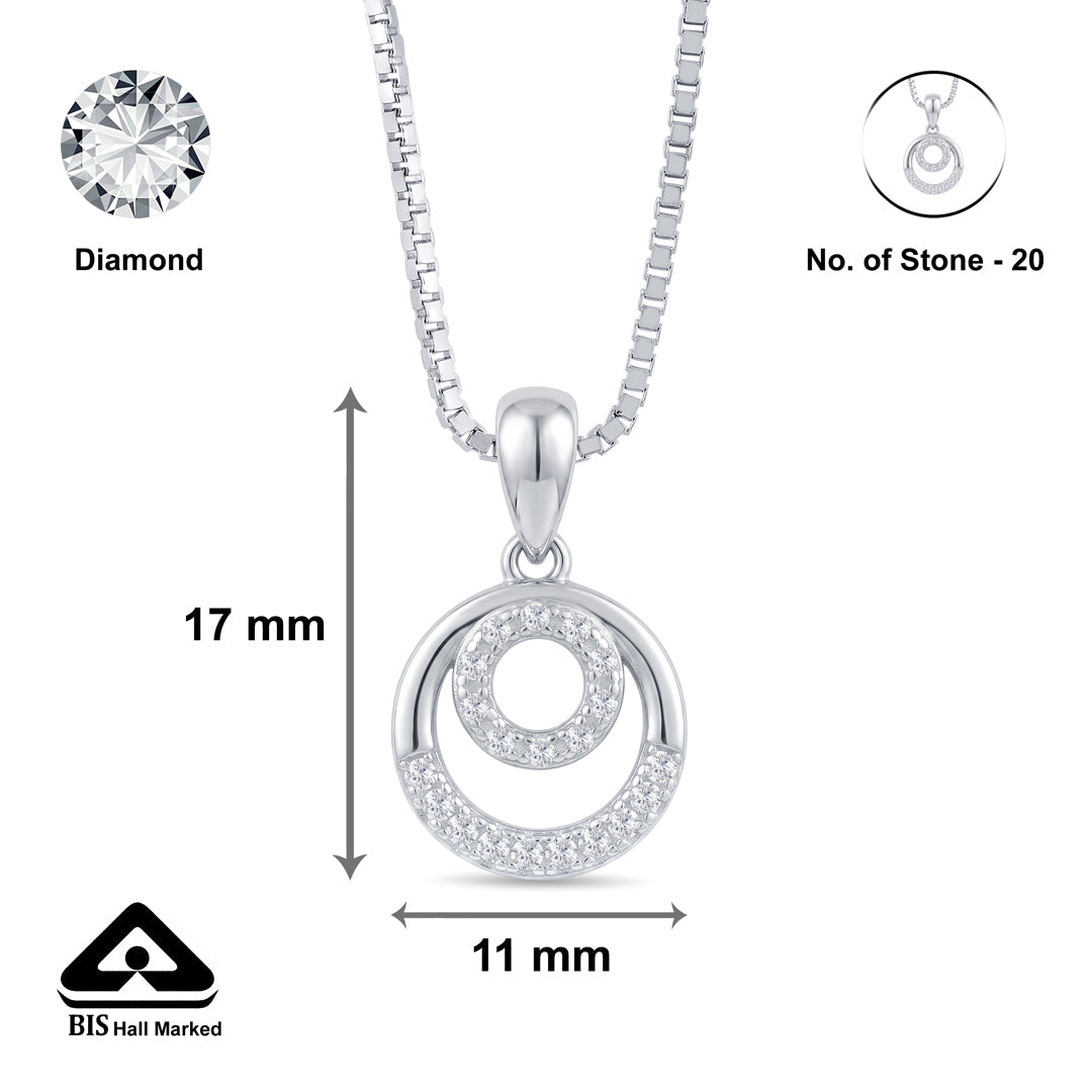 Chic Circles Silver Pendant