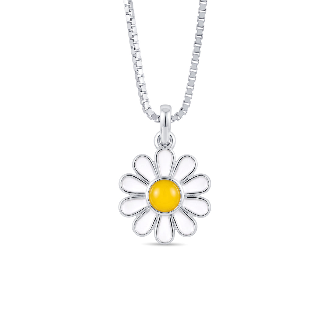 Daisy Charm Silver Pendant