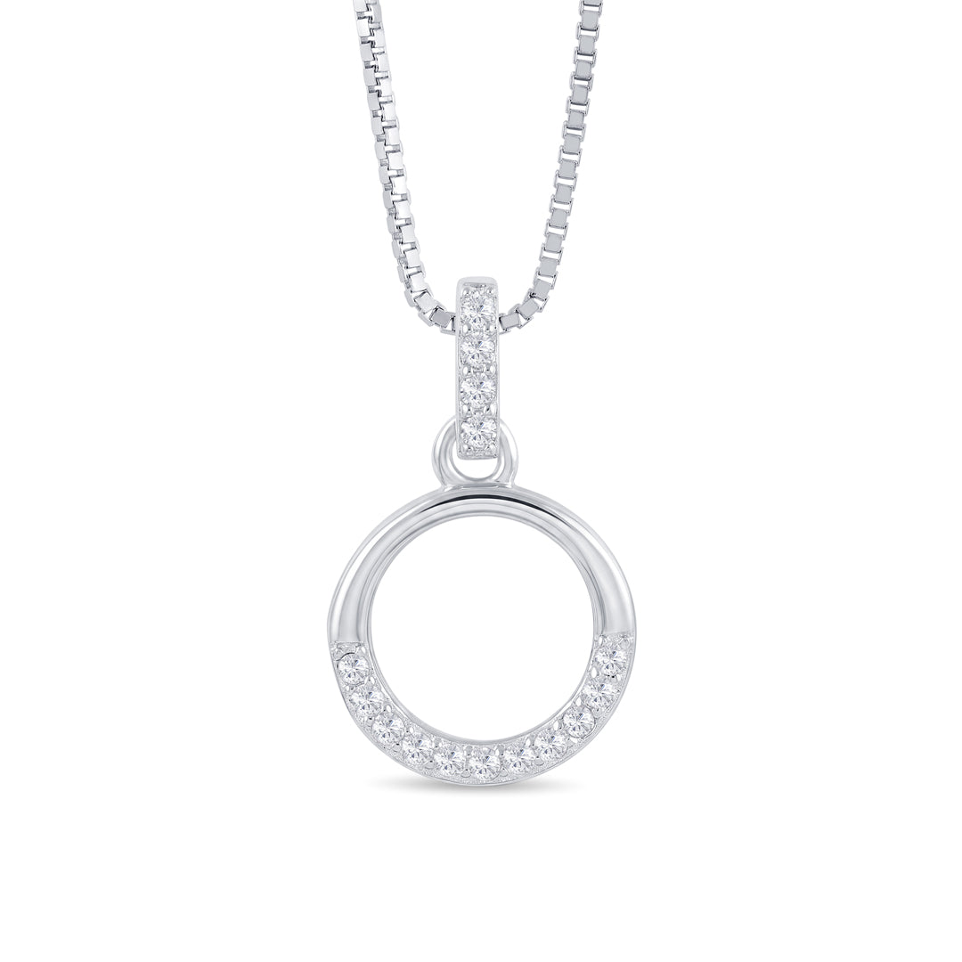 Dreamy Halo Silver Pendant