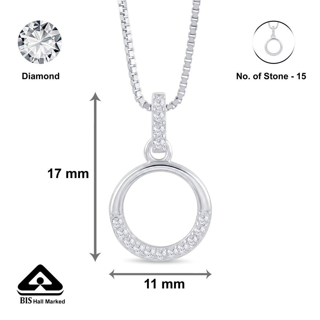 Dreamy Halo Silver Pendant