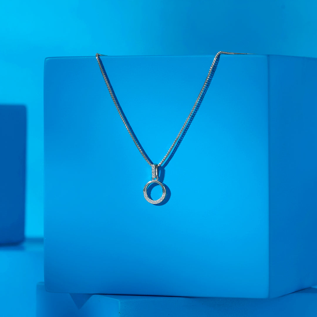 Dreamy Halo Silver Pendant