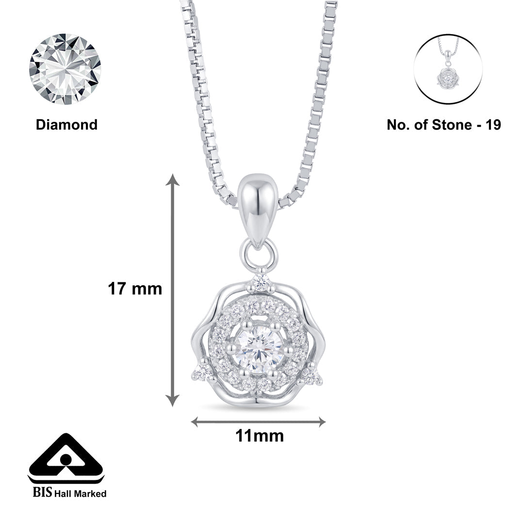Lotus Spark Silver Pendant Set