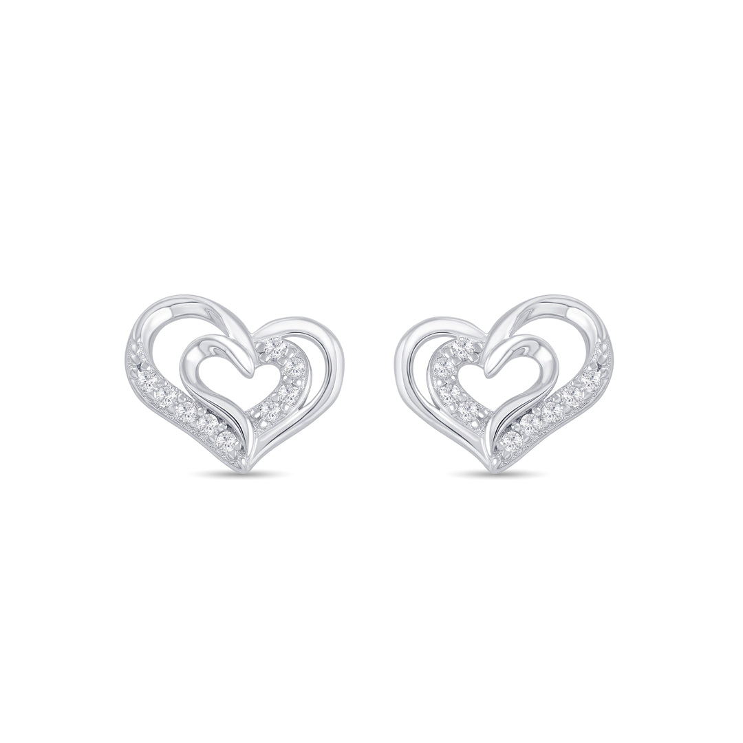 Heart Elegance Silver Pendant Set