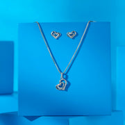 Heart Elegance Silver Pendant Set