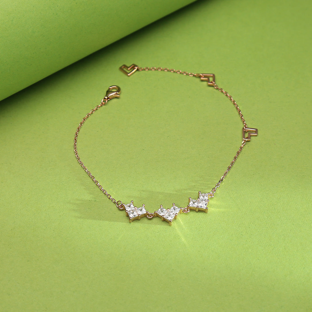 Triple Triads Flexible Silver Bracelets