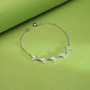 Flight of Butterflies Charm Silver Bracelets