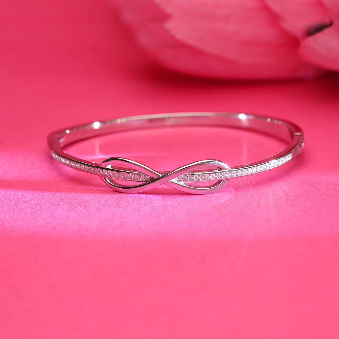 Infinity Oval Silver Bracelets