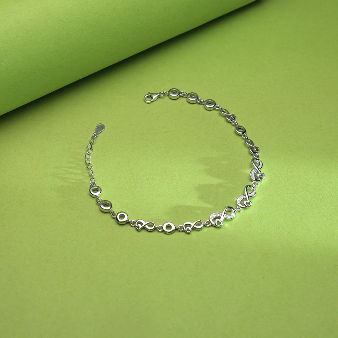 Infinite Love Flexible Silver Bracelets