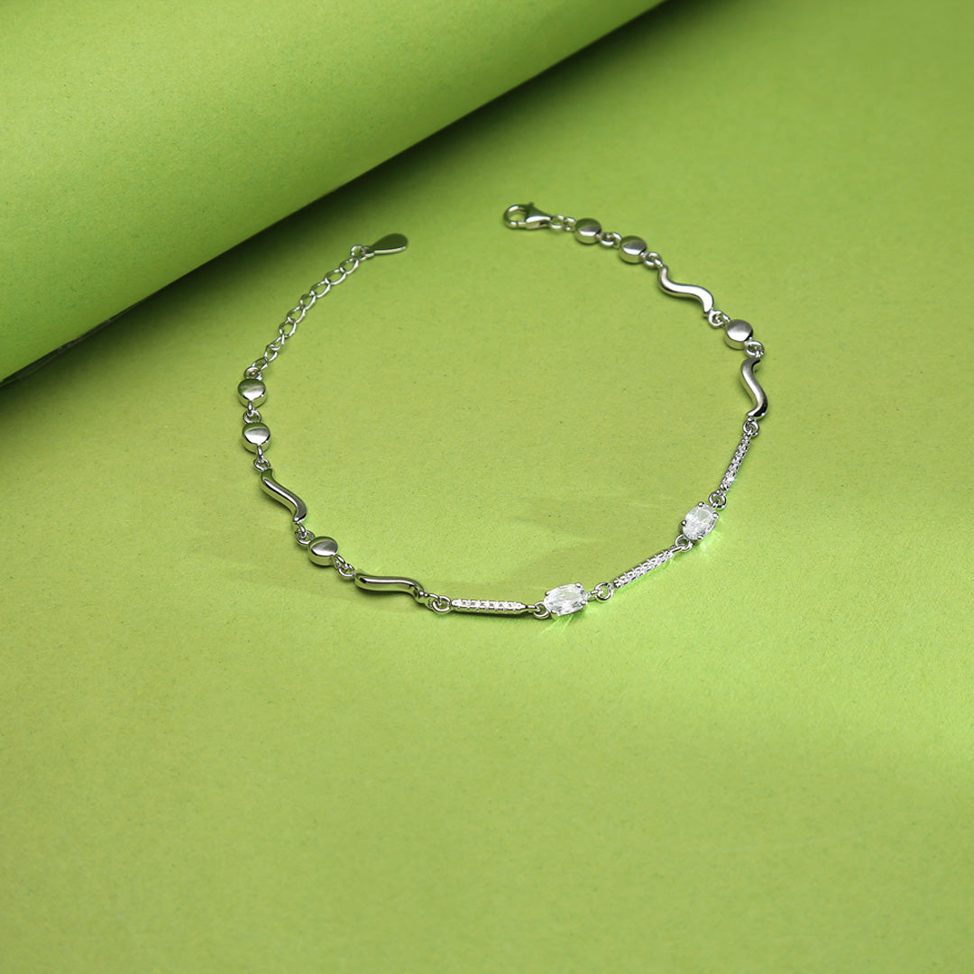 Bright Links Flexible Silver Bracelets