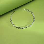 Alternate Links Flexible Silver Bracelets