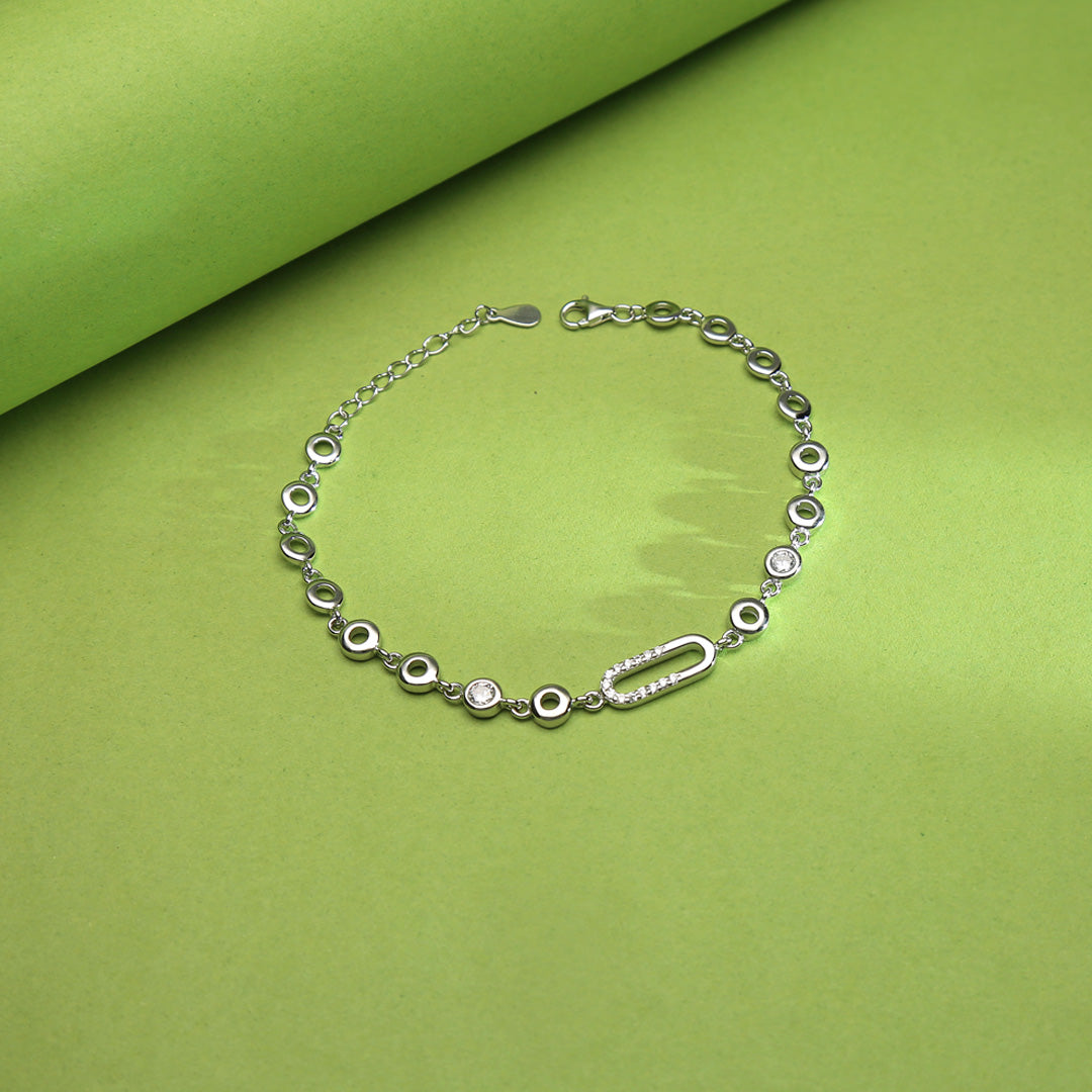 Link up Flexible Silver Bracelets