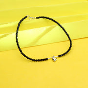 Heart Blackbeads Silver Anklets